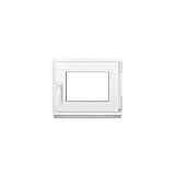 Framex Kellerfenster Fenster Kunststofffenster Weiß Breite x Höhe 60 x 50 cm (600 x 500 mm) 2fach (32 mm) Dreh Kipp DIN Rechts - Premium - Alle Größen