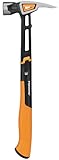 Fiskars Zimmermannshammer IsoCore XXL zum Einschlagen der Nägel, Länge: 41 cm, Gewicht: 1,02 kg, Schwarz/Orange, 1020216