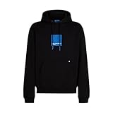 KARL LAGERFELD JEANS Men's REG Box Logo Hoodie Hooded Sweatshirt, Black, S
