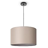 Paco Home Deckenlampe Pendellampe Aus Aluminium Und Stoff Hängelampe Ø45,5cm Breit Wohnzimmerlampe Esstisch Esszimmerlampe E27 Einfarbig 1 Flammig