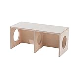 Hölzernes Hamsterversteck Habitat, Indoor Holz Hamster Versteck Haus, Landschaft Ornament Hamster Haus, Multi Room Kleintiere Labyrinth, idealer Hamster Lebensraum, einfach zu bedienen, tragbar für