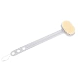 BATHVEVE Duschbürste mit Langem Griff Vielseitige Rückenbürste für Dusche Ovaler Kopf Sanfte Borsten für Körperreinigung für Rücken Füße und