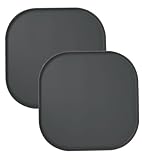 2-teiliges Set Wasserfeste Silikon Futtermatte für Hunde und Katzen, Quadratisches Futtertablett, rutschfeste, Leicht zu Reinigende Fressnapf-Unterlage, Lebensmittelecht (Dunkelgrau, 26cm x 26cm)