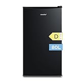 Comfee RCD80DK3(E) Kühlschrank mit Gefrierfach/ 80L Kleiner Kühlschrank/mit 12 L Gefrierfach/ -18 °C bis -8 °C/ 4-Sterne-Gefrierschrank-Bewertung/Inverter-Kompressor/Einstellbare Temperaturregelung