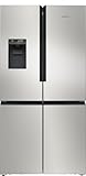 SIEMENS KF96IAPEA, iQ500, Smarter French-Door Kühlschrank, 183 x 90,5 cm, 375 L Kühlen & 199 L Gefrieren, noFrost, Multifunktions-Ablage, Eis- und Wasserspender, AntiFingerprint, Gebürsteter Stahl