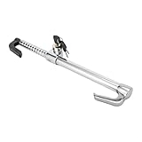 Lenkradkralle,Extra Langes Lenkradschloss,Pedalsperre Lenkradschloss Auto Universal Security Tools Diebstahlsicherung,Wegfahrsperre,PKW Diebstahlschutz,Einziehbare,Silber