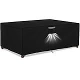 Dokon Abdeckung für Gartenmöbel Wasserdicht Winterfest 420D Oxford Gewebe Winddicht Anti-UV Abdeckplane Loungemöbel Möbelsets Sitzgruppe Gartentisch Schutzhülle Rechteckig - 140x80x74cm