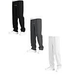 3er-Pack Jogginghose Herren Baumwolle Weite Jogginghose Baggy Sweatpants Elastische Taille Jogging Hose Freizeithose Laufhose Herren Sweathose Herren mit Taschen Track Pants Cargohose