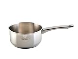 Wecook! Stielkasserolle 16cm, kasserolle, klein, kleiner Topf Induktion 1,5l, Edelstahl, stapelbar, für kleine Portionen, Singlehaushalt