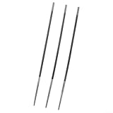 Jonikuper 3-teiliges Kettensägen-Rundfeilen-Set zum Schärfen von Kettensägen – 4 mm, 4,8 mm, 5,5 mm Stahl-Schleifwerkzeug für Holzbearbeitung und Handwerkzeuge (4,8 mm)