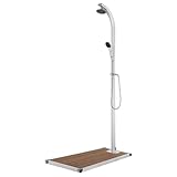 Haus & Garten, Möbel-Gartendusche mit braunem Boden, 220 cm, Aluminium