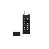 Asyduey Sicheres USB-Laufwerk, 128 GB VerschlüSseltes USB-Flash-Laufwerk, Hardware-Passwort-Memory Stick mit Tastatur, USB 3.0 Disk Flash, Schwarz
