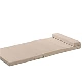 SparklWLeaf Tragbare Einzel-Memory-Schaum-Klappmatratzen, weiche, Faule Tatami-Yogamatte for Schlafen auf dem Boden, Mittagspause for Büroangestellte für das Bett(Beige,120x200x8cm)