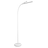 PURElite Natural Daylight Stehlampe - Zwillingslichter für doppelte Leistung, flexible LED Bodenleuchte, 4 Farbhelligkeitseinstellungen, natürliche Tageslichtlampen zum Lesen, Handarbeiten, Nähen