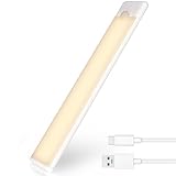 Unterbauleuchte Küche LED Akku mit Bewegungsmelder, Schrankbeleuchtung Bewegungssensor mit Batterie, Kabellos Fernbedienung LED Küchenunterbauleuchte, Schranklicht für Küche Lampe, Vitrine (1pcs)