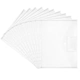 20 Stück Dokumentenmappe A4, A4 Dokumententasche Transparent, Wasserdicht mit Klettverschluss und Etikettenpapier für Aktenlager Klassifizierung