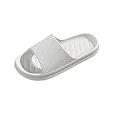 TDEOK Slippers Damen Sommer Rutschfest Badeschuhe Offene Sandalen Mit Weichen Sohlen Wolken Hausschuhe Slip-On Sandaletten Leicht Schlappen Bequem Freizeitsandalen Atmungsaktiv Sommersandalen