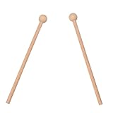 2 Stück Xylophon Schlägel,19 CM Holzschlägel,Percussion Klangstab,Glockenspiel Klanghölzer,Rhythmus Sticks Trommelstöcke für Xylophon,Holzblock Glocken Yoga Anfänger Erwachsene Kinder