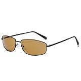 Sonnenbrille Aus Metall Mit Kleinem Rahmen For Männer Und Frauen, Die For Pendeln Im Freien(Brown)