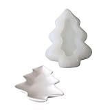Weihnachtsförmige Silikon-Bastelform, dekorativer Geschirrhersteller für Harz, Zement, Urlaubsaktivitäten, Weihnachtsbaum-Teller-Form