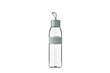 Mepal - Wasserflasche Ellipse - Wiederverwendbare Trinkflasche - Auslaufsichere - Geeignet für kohlensäurehaltige Getränke - BPA-frei - 500 ml - Nordic sage