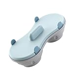 HIAKDOFT Kleiner Mikrowellen Eierkocher aus Bpa Freiem Material Dampfgarer Eierbecher mit Deckel Tragbar für Schnelles Frühstück zu Hause Himmelblau