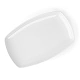 Holst Porzellan FD 436 Porzellan Speisenplatte 35 cm rechteckig Fine Dining Weiß 35 x 23 x 3 cm 1 Stück