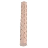 BEBEMOKO Vielseitiges geprägtes Nudelholz aus Holz für Ton und Backen, ideal für Töpferei, Kekse und Gebäck, rollender Handroller für Bastel- und Backbegeisterte
