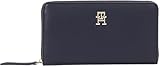 Tommy Hilfiger Damen Geldbörse Logotape mit Reißverschluss, Blau (Space Blue), Einheitsgröße