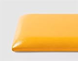 MFUPR Ersatz-Sitzkissen, Esszimmerstuhlkissen, quadratisches Stuhlkissen aus Leder, Sitzkissen aus Schwamm, rutschfeste Stuhlauflage for Barhocker, hohe Hocker, Restaurantstühle(Yellow,45cm/17.7inch)