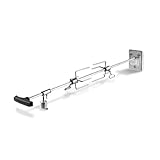 BURNHARD Universal Drehspieß mit Motor, Elektrischer Grillspieß inkl. Fleischgabeln, Rotisserie für Gasgrill Fred 4- & 6-Brenner, Spießlänge: 90-110cm