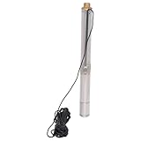 Tauchpumpe 750W Tauchbrunnenpumpe Tiefbrunnenpumpe 6300L/h Tauchwasserpumpe Brunnenpumpe Garten Wasserpumpe IP68 Edelstahl Solar Druckpumpe für Haushaltswasser Flüsse