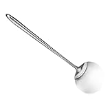 Toyvian Edelstahl Wok Pfannenwender Spatel Küchenutensil Hitzebeständig Rostfrei Langer Griff Komfortabler Halt Küchenhelfer für Braten Kochen Zuhause