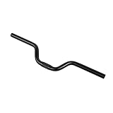 Wakects 80MM Rennrad Lenker Komfortable Fixed Gear Lenker M Aluminium Legierung Riser Bar 25,4 * 520MM (Schwarz)