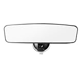 Lcyen Rückspiegel Auto, 24 x 6.5 cm Innenspiegel mit Weiß Flacher Glas Large Vision, Wohnwagenspiegel, Weitwinkelverstellbar, Auto Spiegel mit Saugnapf, für SUV CRV Vans Trucks