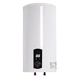 Elektrischer Warmwasserspeicher 50L, 220V 2000W 0.7mpa, Wandspeicher, Warmwasserbereiter, 25-75°c Temperatur Einstellbar, LED-Bildschirm Temperaturanzeige, Begleitend Wasserhahn und Handbrause