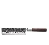 Zassenhaus Nakiri-Messer KYOTO aus japanischem Klingenstahl | 18 cm Klinge, 4,9 cm breit | Griff aus Wenge | Japanisches Messer aus Handarbeit | Allzweckmesser für Obst, Gemüse, Fleisch und mehr