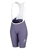 INBIKE Radlerhose Damen Gepolstert mit Tasche Kurz Sommer Sport Fahrradhose Radhose Sitzpolster Fahrrad Trägerhose Hose Rennrad Radsport Bib Shorts Lila M
