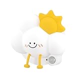 Wzxksoac Induktions-Wandlampe mit Magnetischer Saugnapf-Festladung, Weiches Licht, Wolkensensor-Nachtlicht, Schlafzimmer-Raumdekor