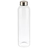 APS 66908 Trinkflasche/Glasflasche, 7 x 7, Höhe 26,5 cm, Ø 7 cm, 0,75 Liter, transparent