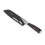 AUTSUPPL Japanisches Kochmesser mit Holzgriff Küchenmesser Rostfreier Hohe Härte Verschleißfest Starke Schneidkraft Langlebig und Leicht zu Reinigen Profi chefmesser für Fleisch und Gemüse