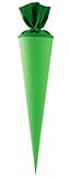 goldbuch 97822 Schultüte 70 cm, Zuckertüte mit Filzverschluss, Geschenktüte aus Lackkarton, Geschenkverpackung zur Einschulung und Schulanfang, Grün