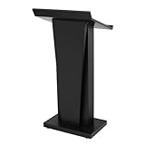 CCKUYT Tragbare Rednerpulte Metall-Podiumständer mit offenem Stauraum Rezeptionstisch Moderner Konferenztisch Einfaches Stehpult