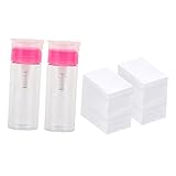 ADOCARN 1 Satz Manikürepresse Leere Flasche Gel-nagellackentferner Spender Polnischer Entferner Fingernagel Nicht Polieren Feuchttücher Fussel Aufkleber Entferner-gel Bausatz Pumpe Plastik