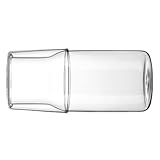 Veemoon Glaskaraffe mit Deckel 550 ml aus Hitzebeständigem Glas Multifunktionale Wasserkaraffe für Haushalt Bar und Nachtischgebrauch