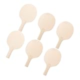 ERINGOGO 6 Stück Blanko Tischtennisschläger aus Holz zum Selbergestalten Leichte und Langlebige DIY Schläger für Verschiedene Spielstile für Sport Bastelprojekte und