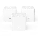 Tenda Nova MW3 Mesh WLAN System - AC1200 Dual Band Mesh Set - empfohlen für Häuser mit 2-3 Schlafzimmern - 6xEthernet Port - Ersetzt Router und Repeater - Kompatibel mit Alexa - 3er Pack