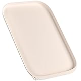 Conlun HundenapfMatte mit Seitentasche & Aufhängeöse – Weiche Erhöhte Kanten, Leicht zu Reinigen, wasserdichte rutschfeste Silikon-Fressmatte für Katzen und Hunde (46x30 cm Natur-Tan)