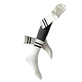 chanstore 3 Paar – gestreifte Damenstrümpfe, Sport, Laufen, vielseitig, einfach, modisch, College-Stil, lange Strümpfe, Weißer roter Balken, EinheitsgröÃŸe