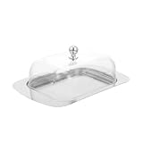 TOYANDONA Edelstahl Butterdose mit Deckel Luftdichtes Butter aufbewahrungsbehälter Transparente Abdeckung Frische Butter Käseplatte Kleine Küchenaufbewahrung für Butter und Käse